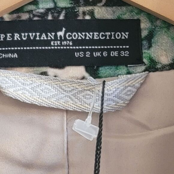NWT Peruvian Connection women's Pastorale Velveteen Blazer Jacket Size 2 XS - Picture 5 of 13